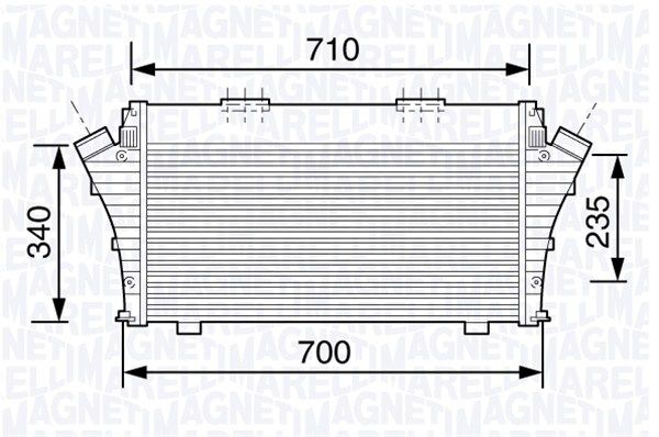 MAGNETI MARELLI tarpinis suslėgto oro aušintuvas, kompresorius 351319203460